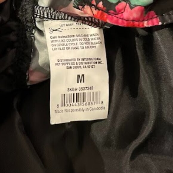 Beautiful Black and Rose Dog Party Dress!  Size Medium, NWT - Picture 6 of 6